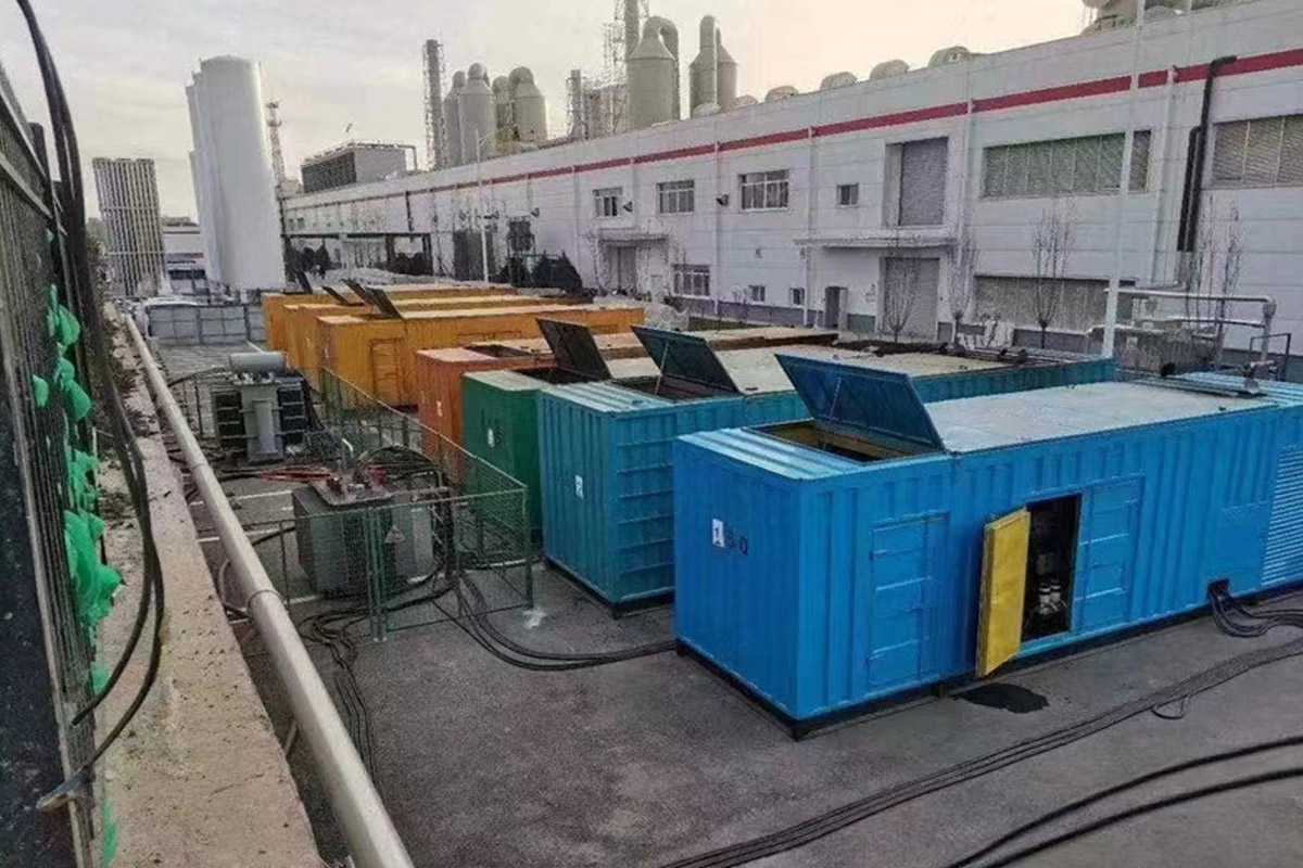 镶黄发电机租赁施工现场